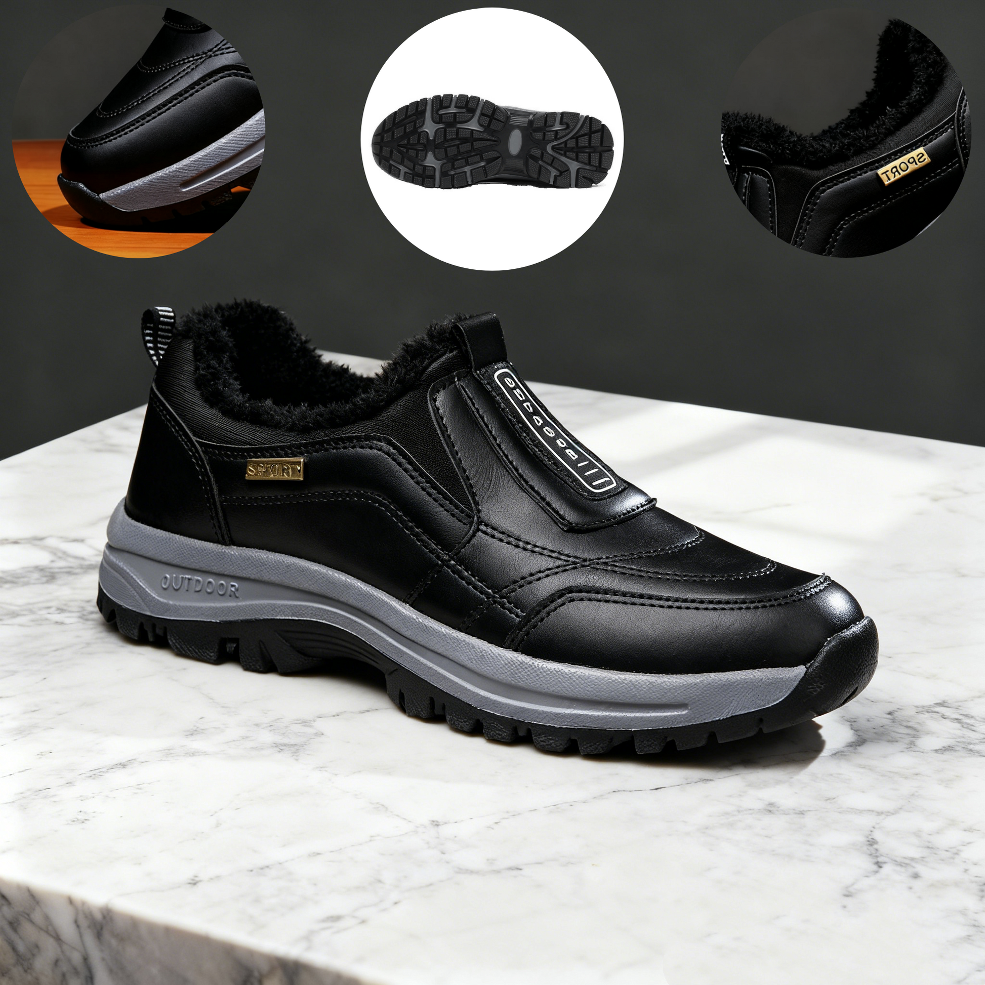 VERNOAN® Izolacijska in nedrseča obutev - Ergonomsko oblikovana zimska ortopedska obutev, ki lajša bolečine v stopalih, kolenih in hrbtu - Unisex