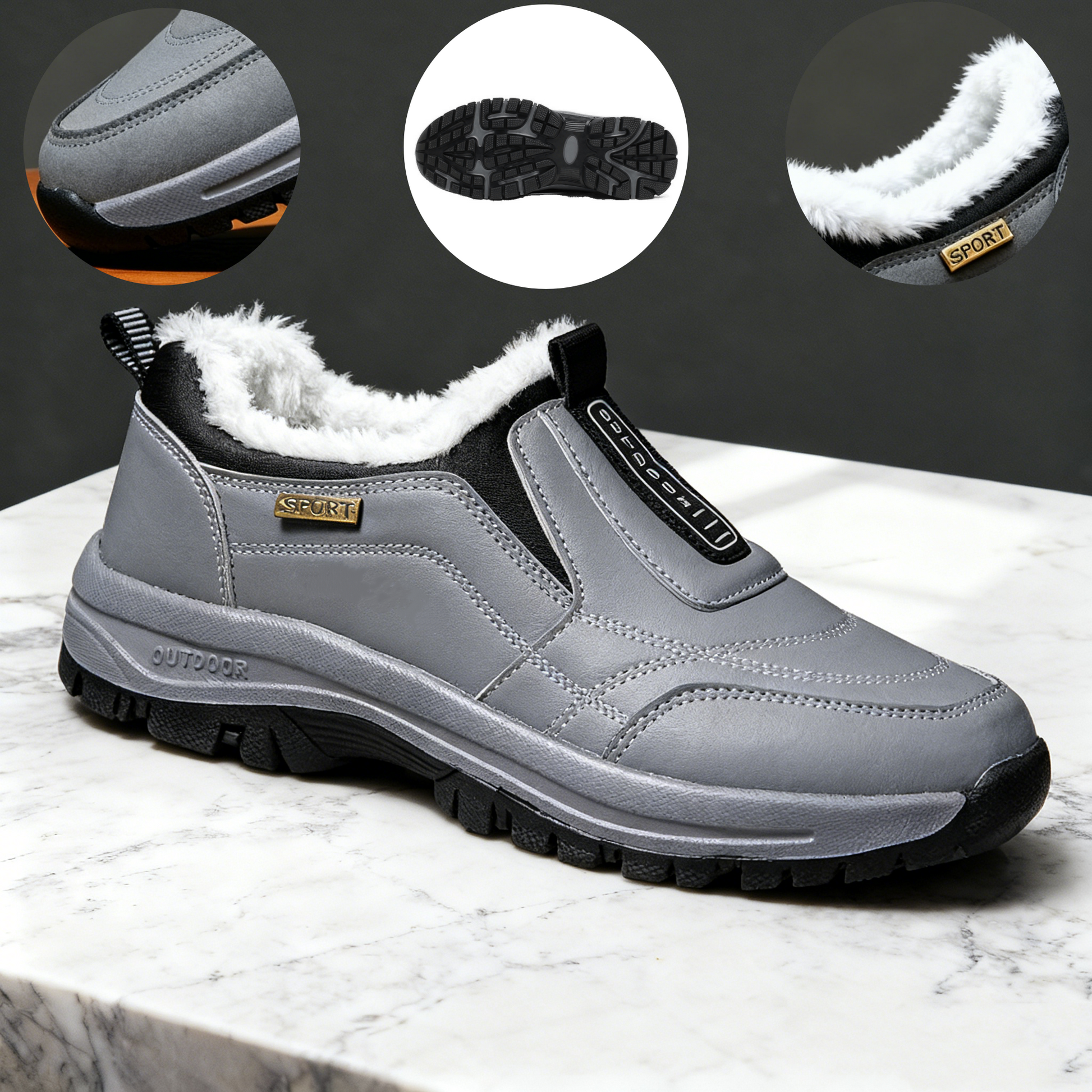 VERNOAN® Izolacijska in nedrseča obutev - Ergonomsko oblikovana zimska ortopedska obutev, ki lajša bolečine v stopalih, kolenih in hrbtu - Unisex