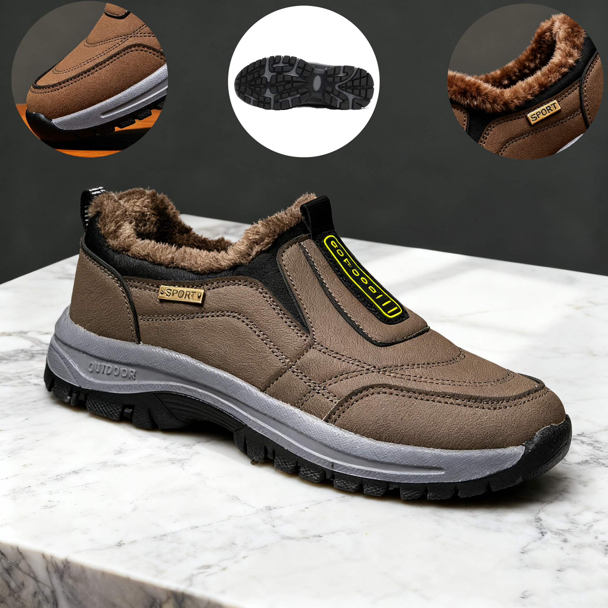 VERNOAN® Izolacijska in nedrseča obutev - Ergonomsko oblikovana zimska ortopedska obutev, ki lajša bolečine v stopalih, kolenih in hrbtu - Unisex