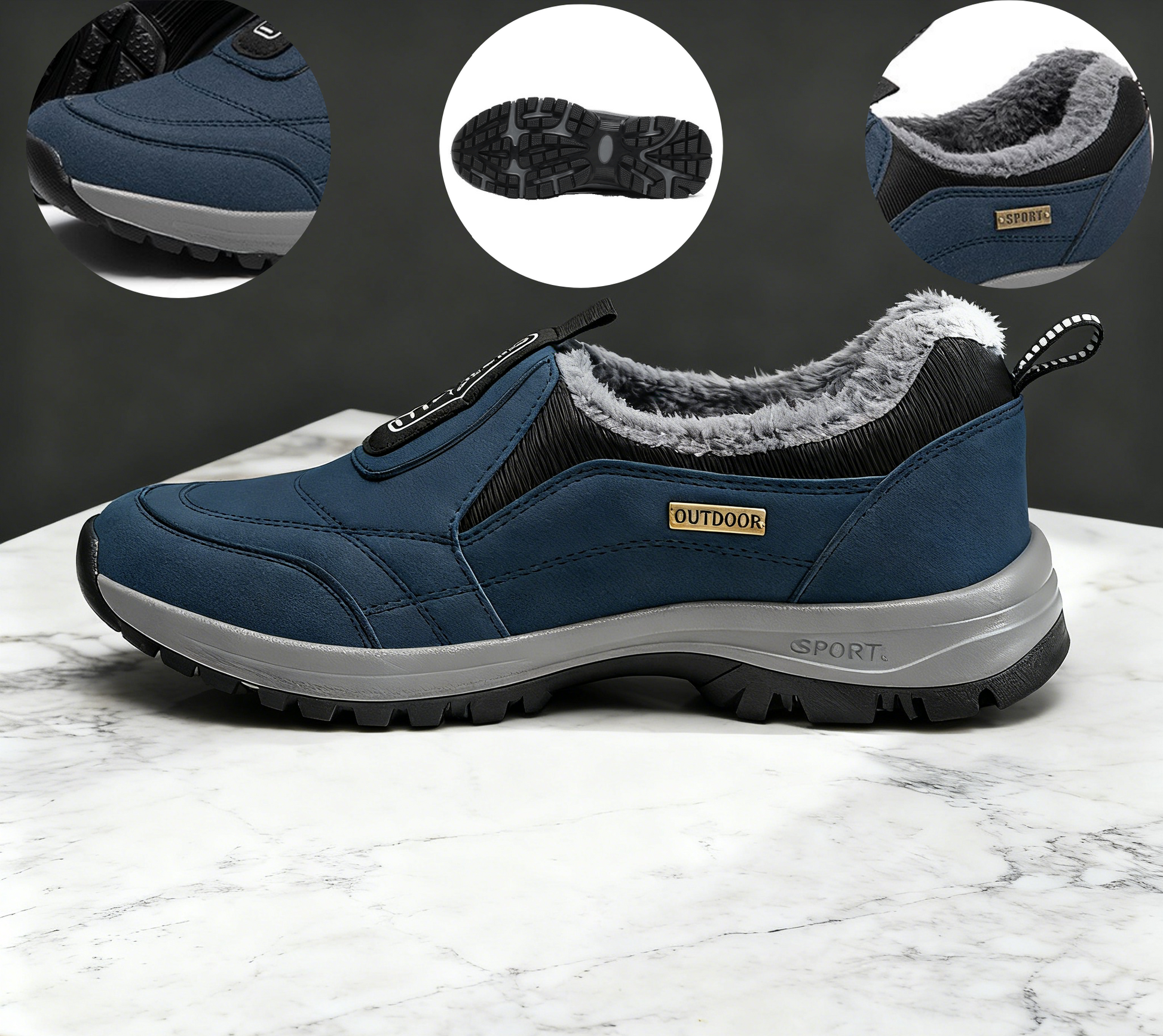 VERNOAN® Izolacijska in nedrseča obutev - Ergonomsko oblikovana zimska ortopedska obutev, ki lajša bolečine v stopalih, kolenih in hrbtu - Unisex