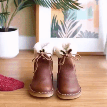 ⏰Samo danes! - VERNOAN® Vintage ovčji škornji, mehki in udobni. Imajo oporo za lok stopala za lažjo hojo.