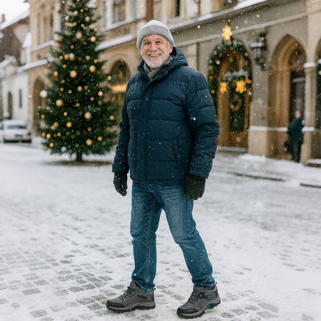 VERNOAN® Nedrseči topli čevlji za prosti čas - Ergonomsko oblikovani zimski ortopedski čevlji, ki lajšajo bolečine v stopalih, kolenih in hrbtu.