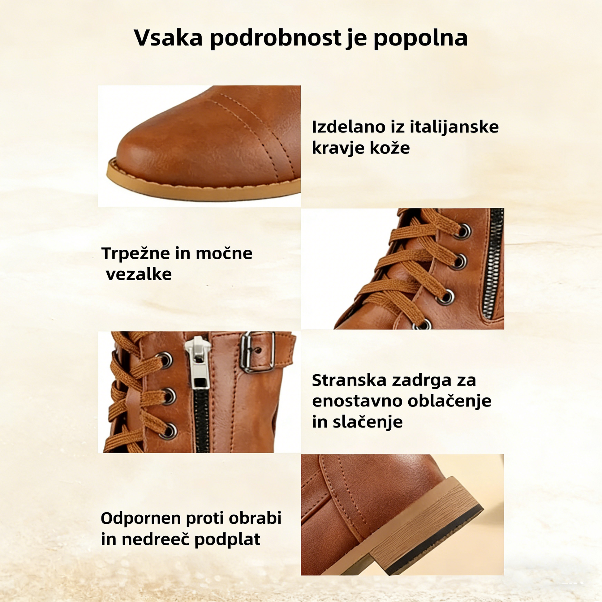 🔥Časovno omejena ponudba, danes 50 % popust! ⏰ - VERNOAN® nedrseči, topli usnjeni škornji, znanstveno zasnovani ortopedski čevlji, ki učinkovito lajšajo bolečine v stopalih, hrbtu in kolenih!
