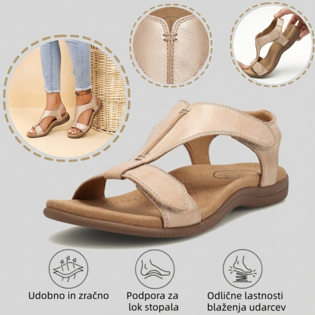 【🎁Zadnji dan po polovični ceni! Ne zamudite!】Ortopedski in udarno blažilni sandali z ergonomsko zasnovo za udobnejšo hojo👞