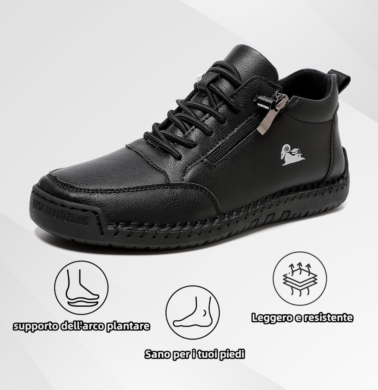 Plaxoo| Scarpe selezionate in pelle di vitello - scarpe ortopediche | 👞 | resistenti, antiscivolo e impermeabili (supporto dell'arco plantare, sollievo dal dolore, unisex)