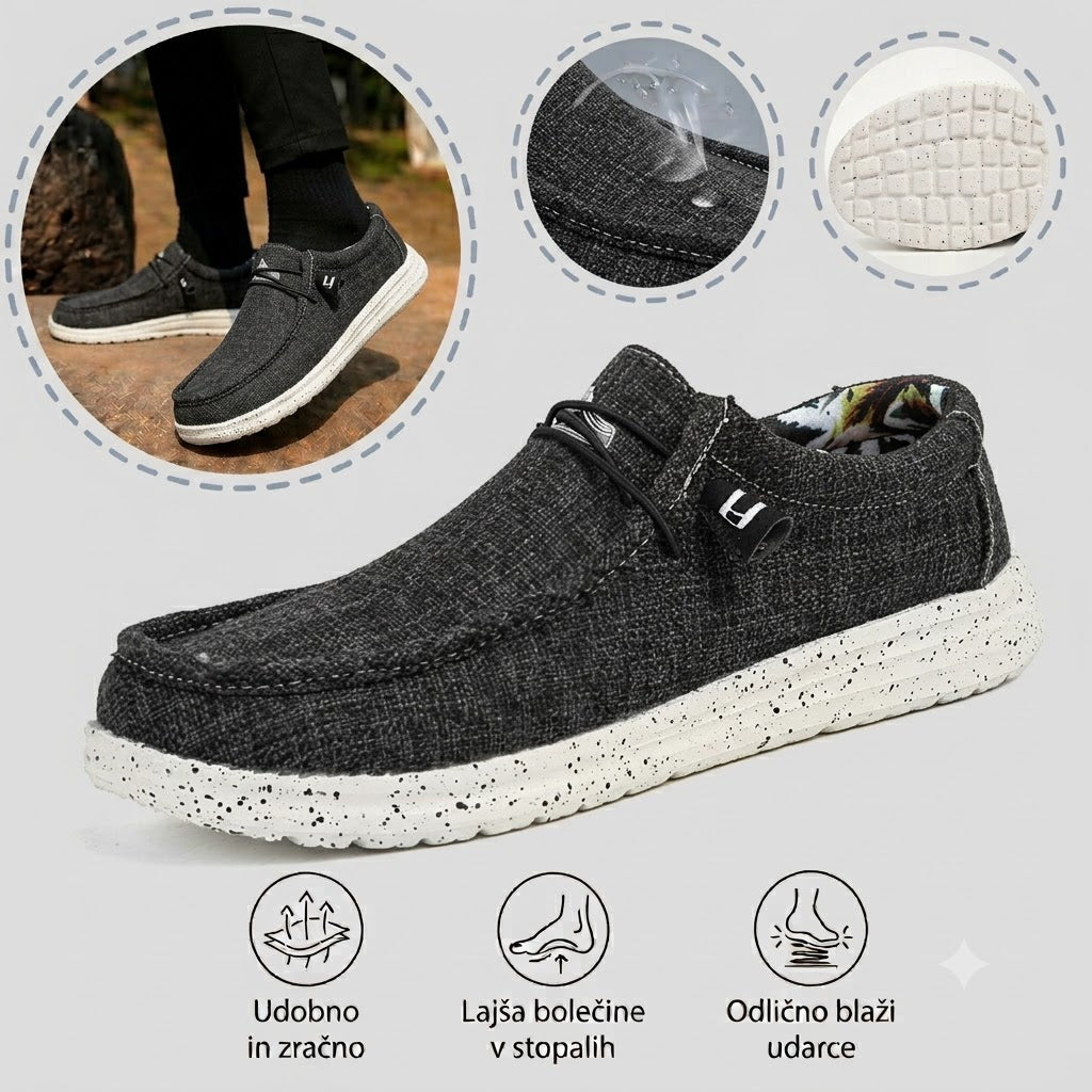 🎉 Omejena časovna ponudba! 👞 Moški poletni casual čevlji | Izjemno lahki in zračni ✅ Enostavno obuvanje ✅ Mehak nedrseč podplat 🚶 Podpora stopalnemu loku za udobno hojo ves dan