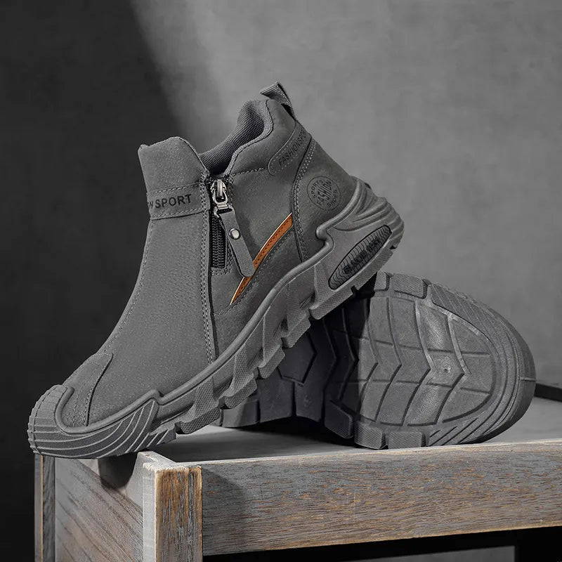 🐂 Zapatos de piel de becerro para hombre, fabricados en Australia 👞 Cosidos a mano, fáciles de poner y quitar ✅ Soporte para el arco, impermeables y antideslizantes: para caminar cómodamente