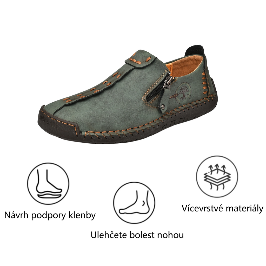 【⏰Časově omezená sleva 50 % – Nenechte si ji ujít】Ergonomická ortopedická obuv – ✅️ Korekce držení těla při chůzi – Voděodolná a protiskluzová 👞 Vybraná italská kůže