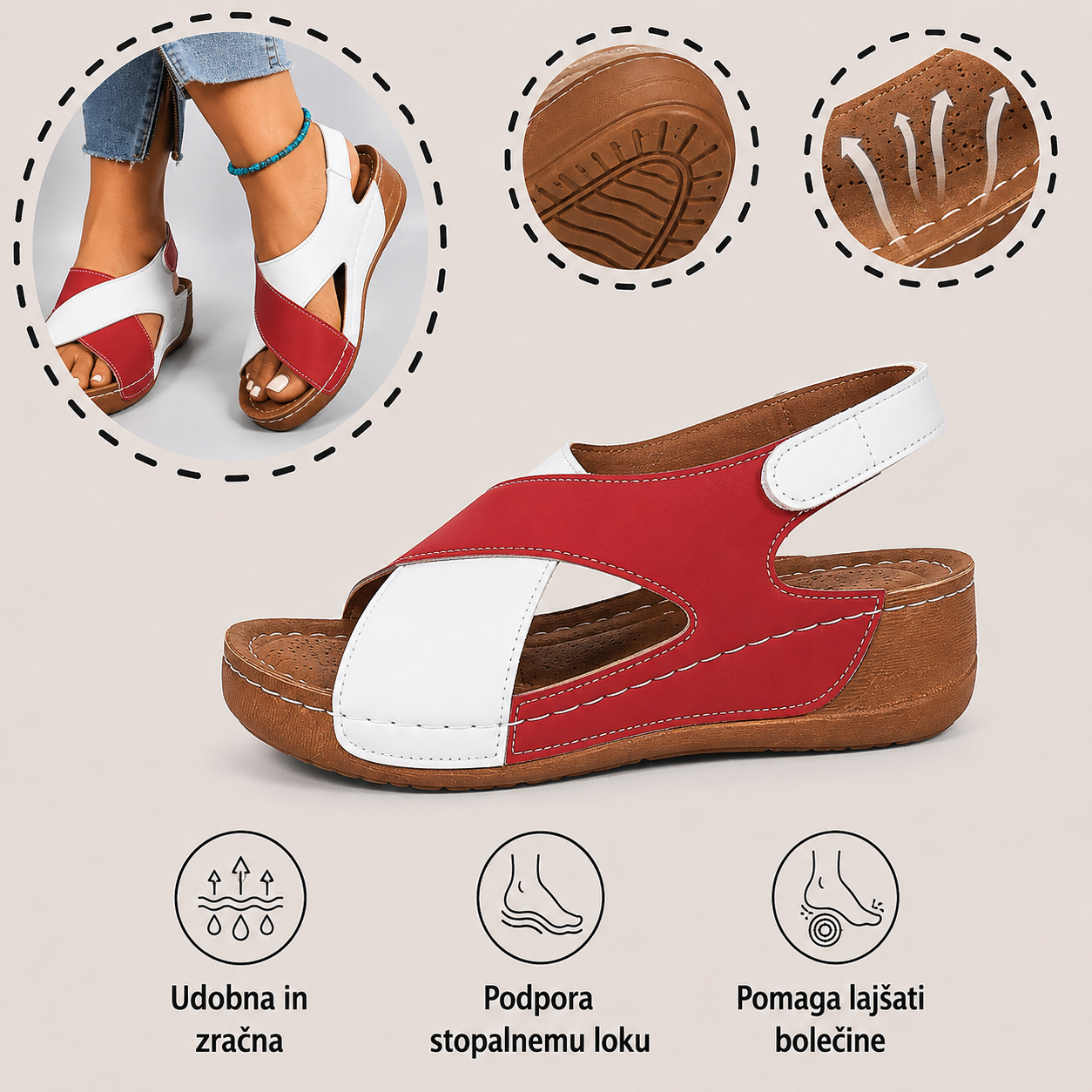 🔥50 % popusta danes - Ne zamudite! Poletni ortopedski sandali, ergonomsko oblikovani ✅Lajšajo bolečine, udobni in zračni, nastavljivi z ježkom✅
