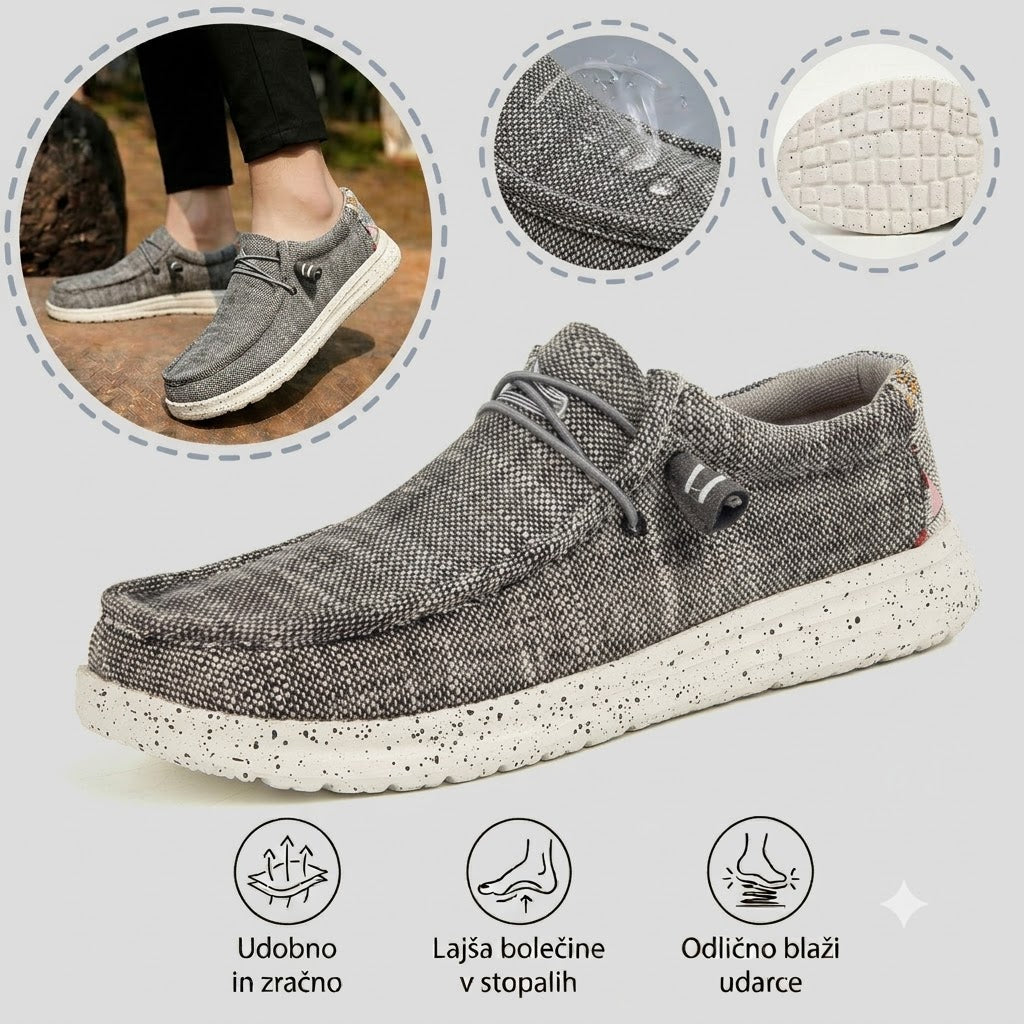 🎉 Omejena časovna ponudba! 👞 Moški poletni casual čevlji | Izjemno lahki in zračni ✅ Enostavno obuvanje ✅ Mehak nedrseč podplat 🚶 Podpora stopalnemu loku za udobno hojo ves dan