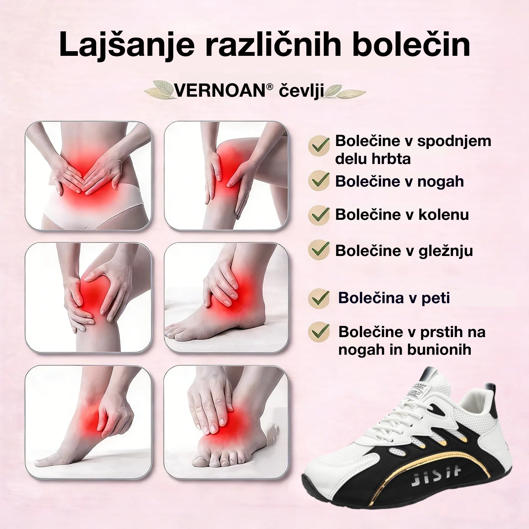 🎁Zadnji dan za izkoriščanje 50 % popusta! Ne zamudite te priložnosti! ⏰Olajšajte bolečine v stopalih in plantarni fasciitis: Udobni in zračni ortopedski čevlji🔴