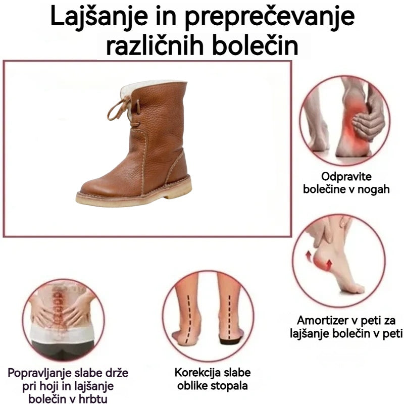 VERNOAN® nedrseči in topli zimski škornji | Ergonomsko oblikovani ortopedski čevlji, ki lajšajo bolečine v hrbtu, nogah in sklepih.