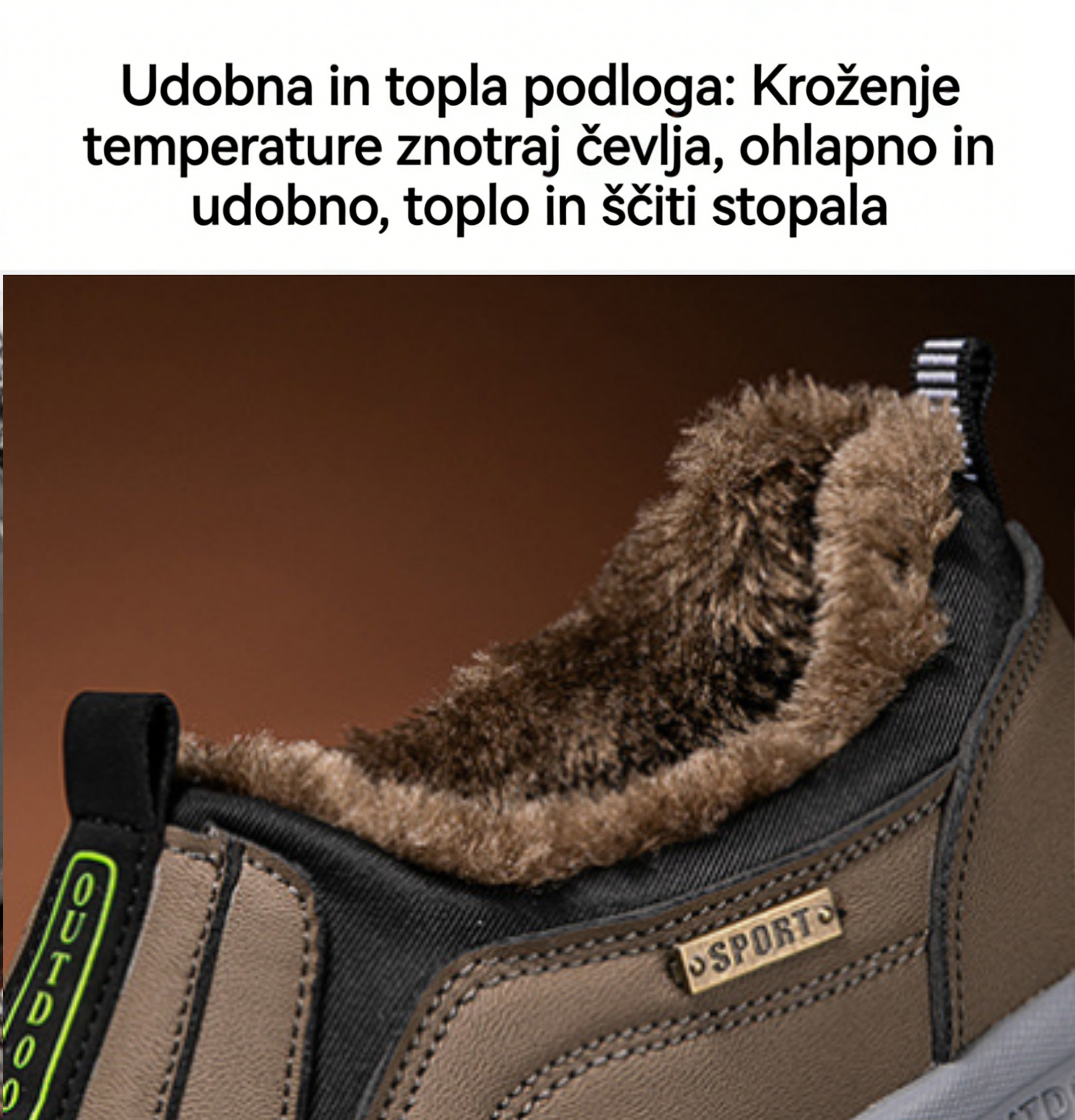 VERNOAN® Izolacijska in nedrseča obutev - Ergonomsko oblikovana zimska ortopedska obutev, ki lajša bolečine v stopalih, kolenih in hrbtu - Unisex
