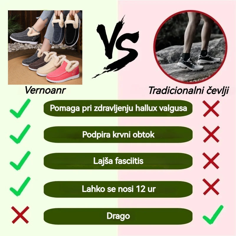 🔥Časovno omejena ponudba, danes 70 % popust! ⏰ - VERNOAN® nedrseči, topli pohodni čevlji, znanstveno zasnovani ortopedski čevlji, ki učinkovito lajšajo bolečine v stopalih, hrbtu in kolenih!