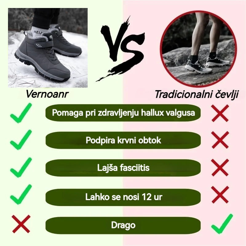 🔥50 % popust! Zimski ortopedski čevlji Vernoan® s podporo za stopalni lok in volneno podlogo. 🦶Poskrbite za udobje in toploto vaših stopal! (Unisex)