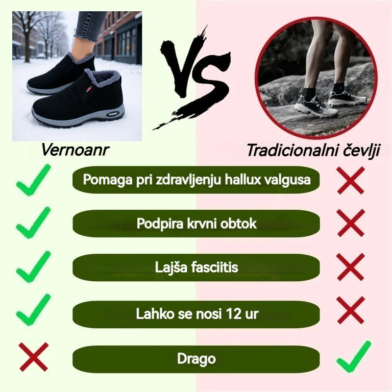 🔥Črni petek: 70 % popust! ⏰ - Zimski pohodniški čevlji VERNOAN®, znanstveno ortopedski čevlji. 👍Zasnovani posebej za paciente z bolečimi stopali. Na voljo v moških in ženskih velikostih.