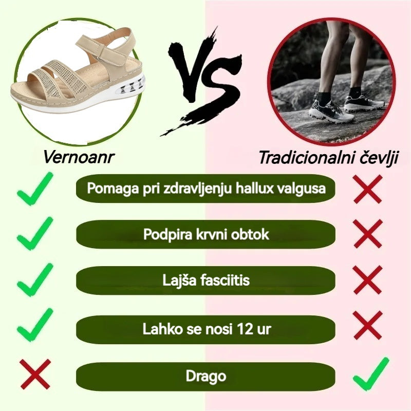 [🎁Dnes za poloviční cenu - Nenechte si to ujít] Letní klasické dámské ortopedické sandály s diamantovými cvočky pro tlumení nárazů - snižují tlak při chůzi 👞 Usnadňují chůzi
