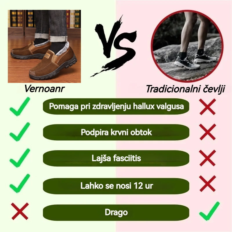 🔥50 % popust! Vernoan® zimski ortopedski čevlji-Moški udobni vodoodporni in topli snežni škornji iz kravje kože
