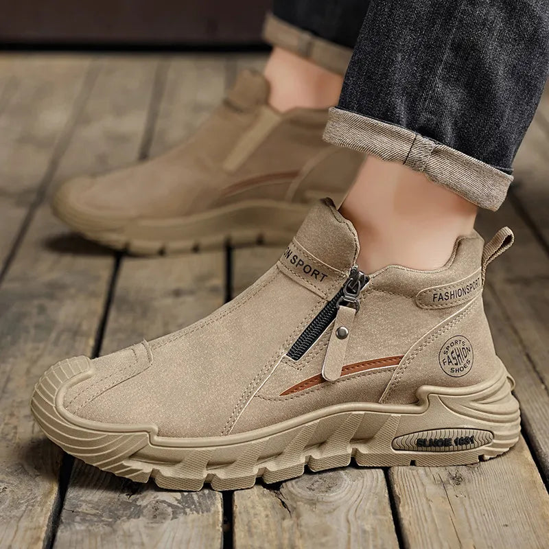 🐂 Zapatos de piel de becerro para hombre, fabricados en Australia 👞 Cosidos a mano, fáciles de poner y quitar ✅ Soporte para el arco, impermeables y antideslizantes: para caminar cómodamente