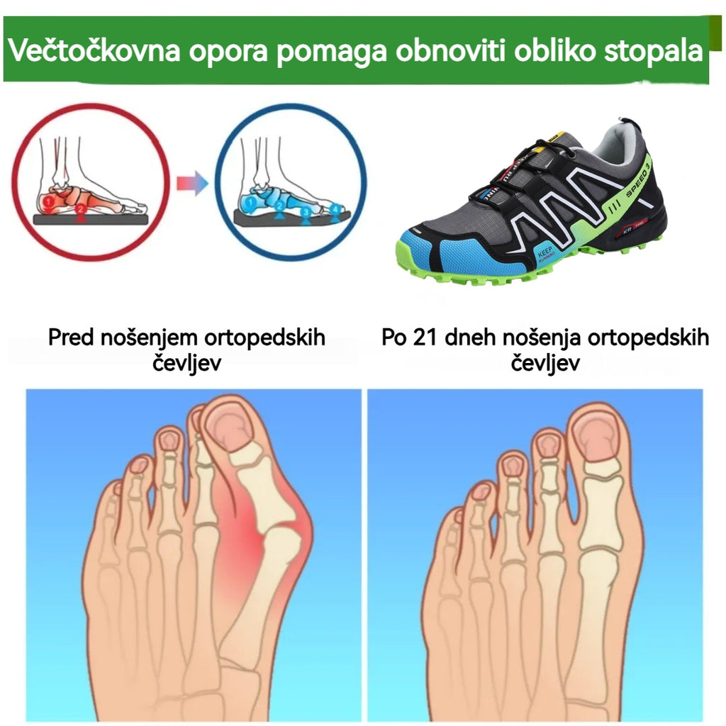 Ortopedski pohodni čevlji Vernoan® | Ergonomsko oblikovani za lajšanje bolečin v hrbtu, nogah in sklepih.