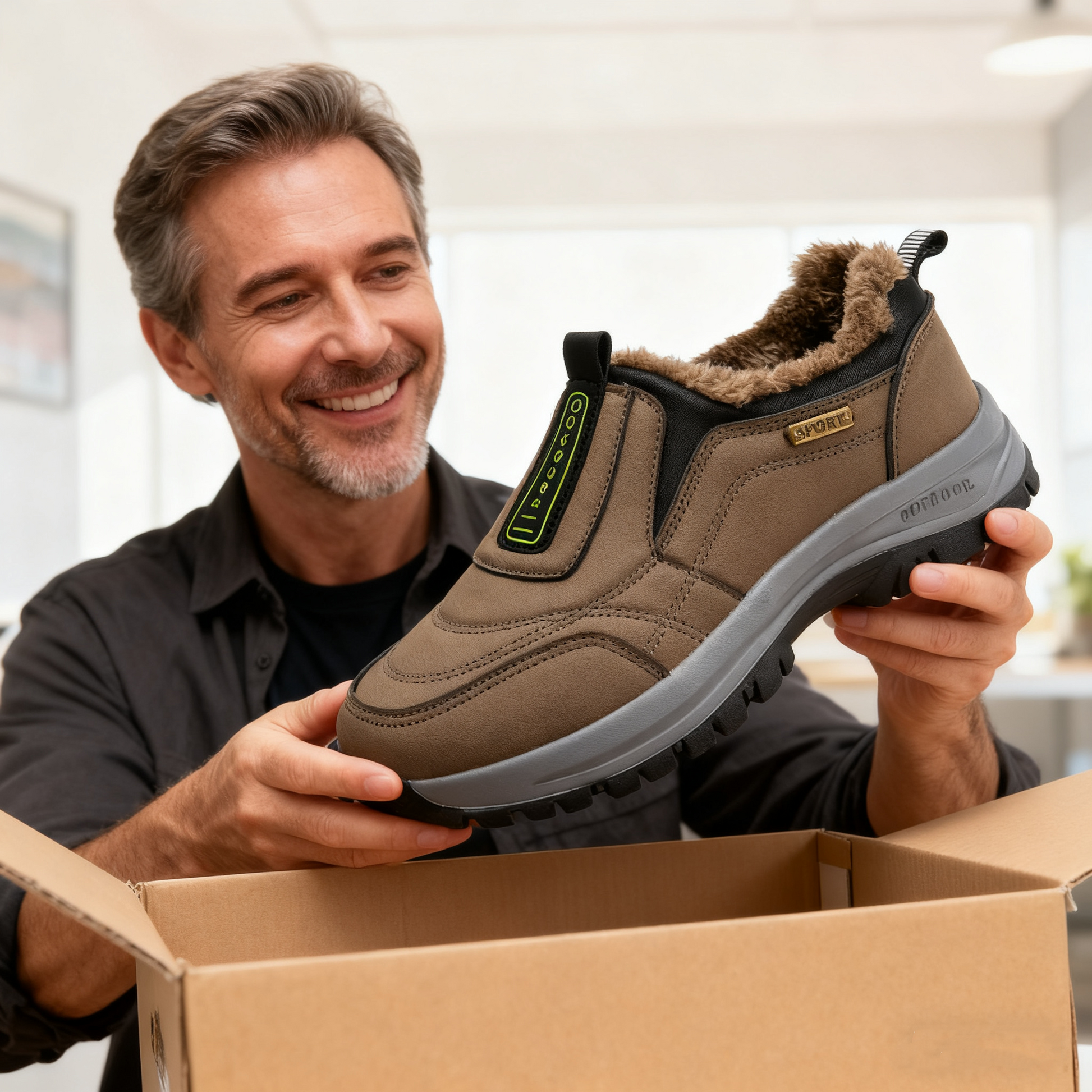 VERNOAN® Izolacijska in nedrseča obutev - Ergonomsko oblikovana zimska ortopedska obutev, ki lajša bolečine v stopalih, kolenih in hrbtu - Unisex