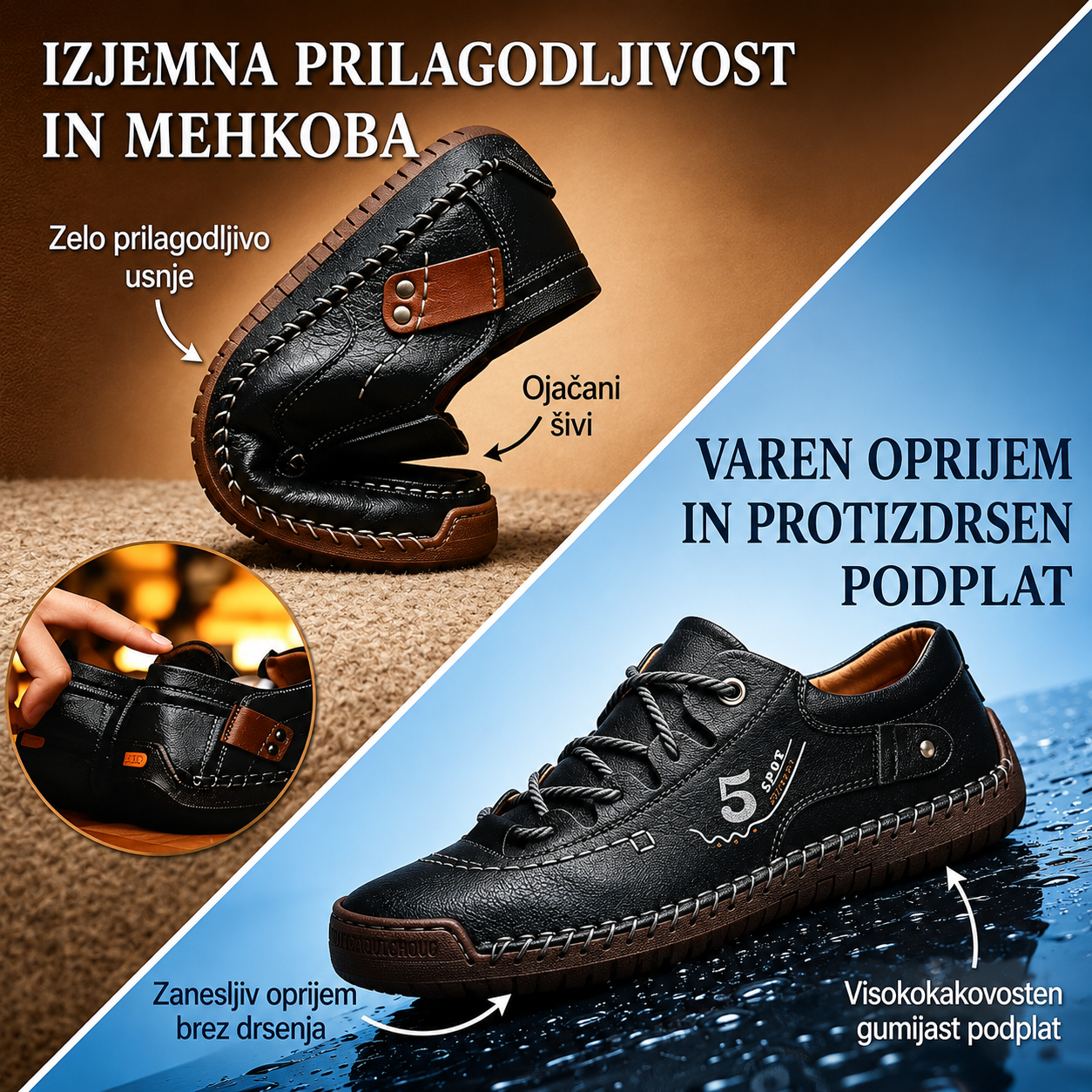 🔥 Danes za polovično ceno! Ne zamudite! ⏰ Ergonomsko oblikovani ortopedski čevlji - zagotavljajo naravno oporo stopalnega loka 👞 Z lahkoto lajšajo bolečine v stopalih