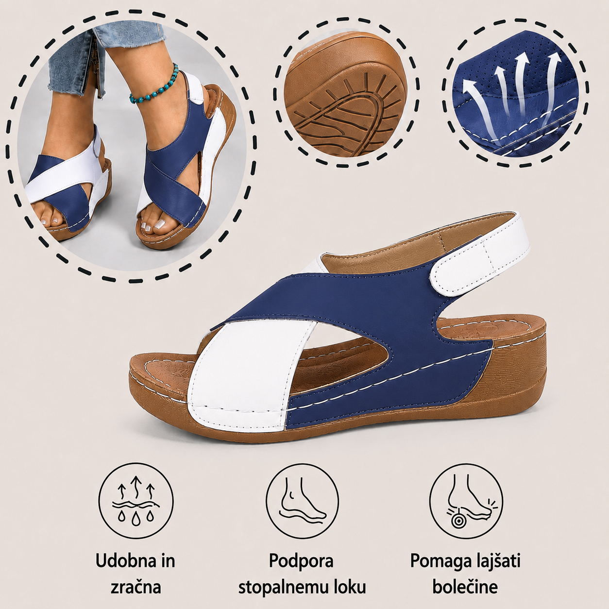 🔥50 % popusta danes - Ne zamudite! Poletni ortopedski sandali, ergonomsko oblikovani ✅Lajšajo bolečine, udobni in zračni, nastavljivi z ježkom✅