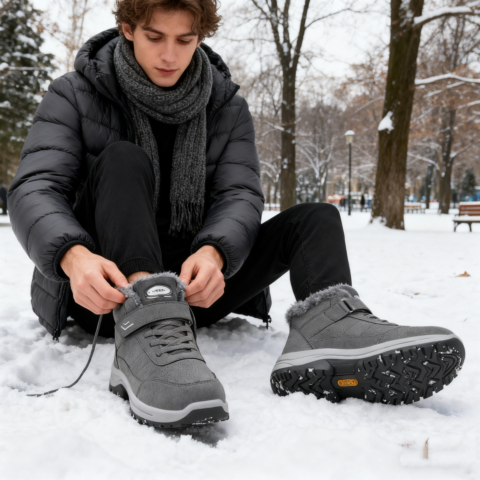 🔥50 % popust! Zimski ortopedski čevlji Vernoan® s podporo za stopalni lok in volneno podlogo. 🦶Poskrbite za udobje in toploto vaših stopal! (Unisex)