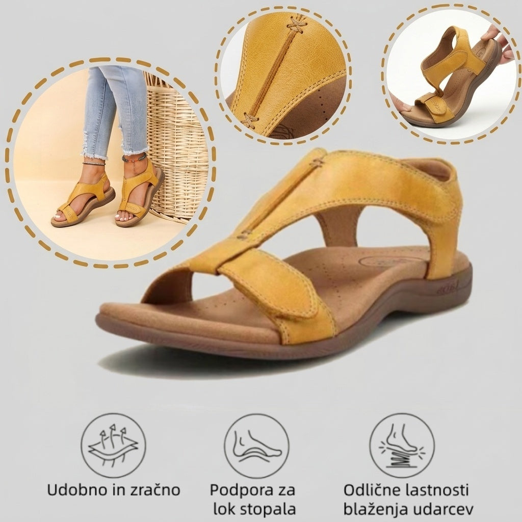 【🎁Zadnji dan po polovični ceni! Ne zamudite!】Ortopedski in udarno blažilni sandali z ergonomsko zasnovo za udobnejšo hojo👞