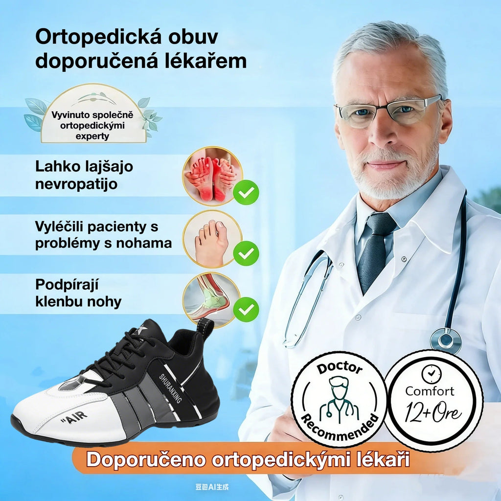 🎁Poslední den na využití 50% slevy! Nenechte si ujít příležitost! ⏰Ulevit od bolesti nohou a fasciitidy - Nepromokavá a protiskluzová ortopedická obuv🔴