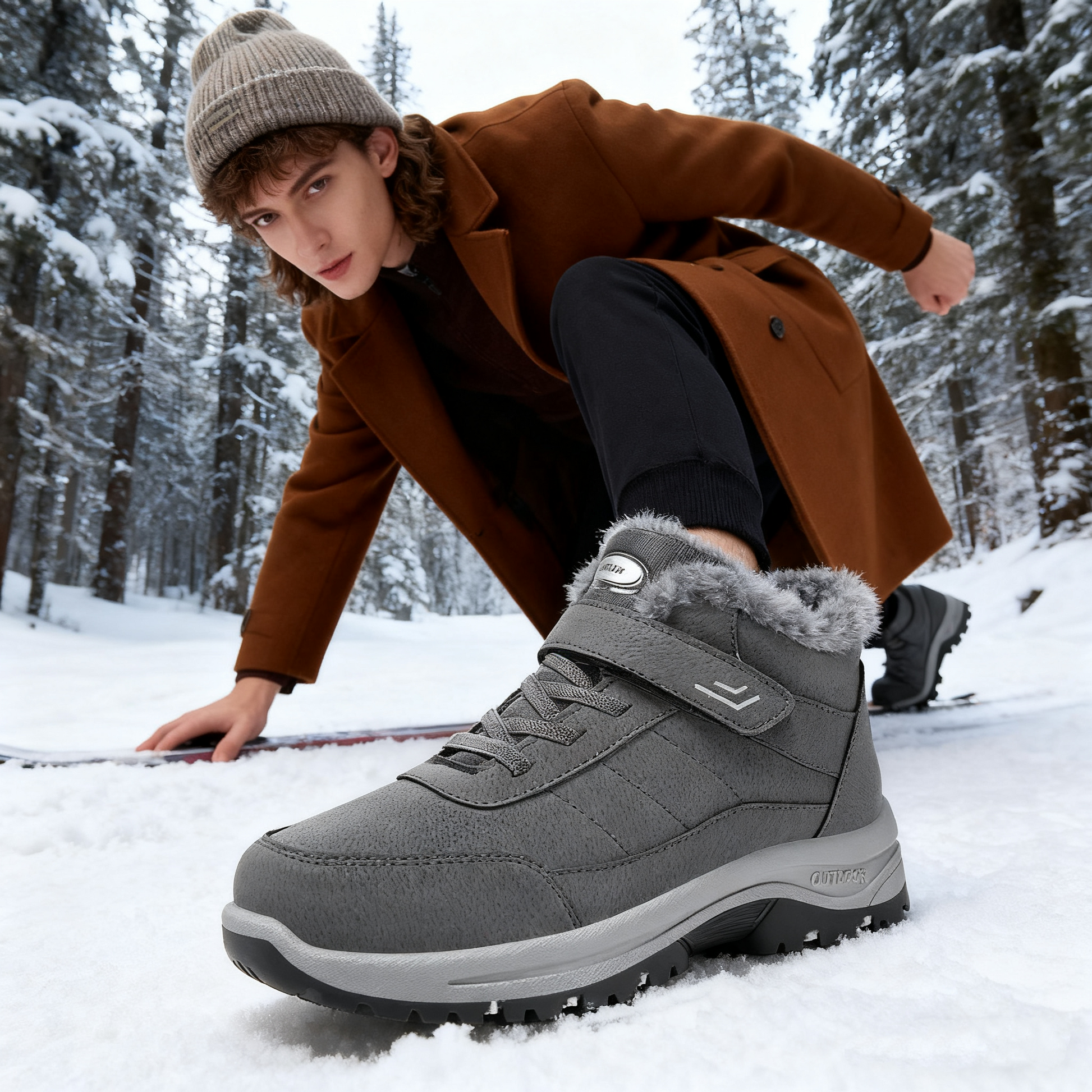 🔥50 % popust! Zimski ortopedski čevlji Vernoan® s podporo za stopalni lok in volneno podlogo. 🦶Poskrbite za udobje in toploto vaših stopal! (Unisex)