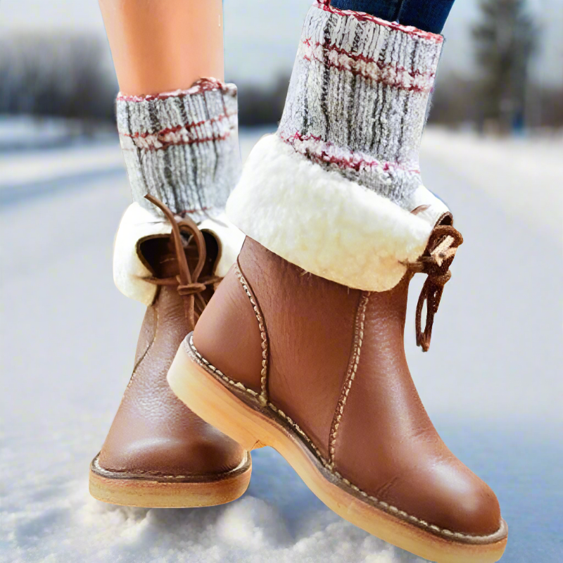 🎄Božična ponudba: 50 % popust! ⏰ - VERNOAN® nedrseči, topli zimski škornji, 👍ortopedska obutev, zasnovana posebej za ženske!