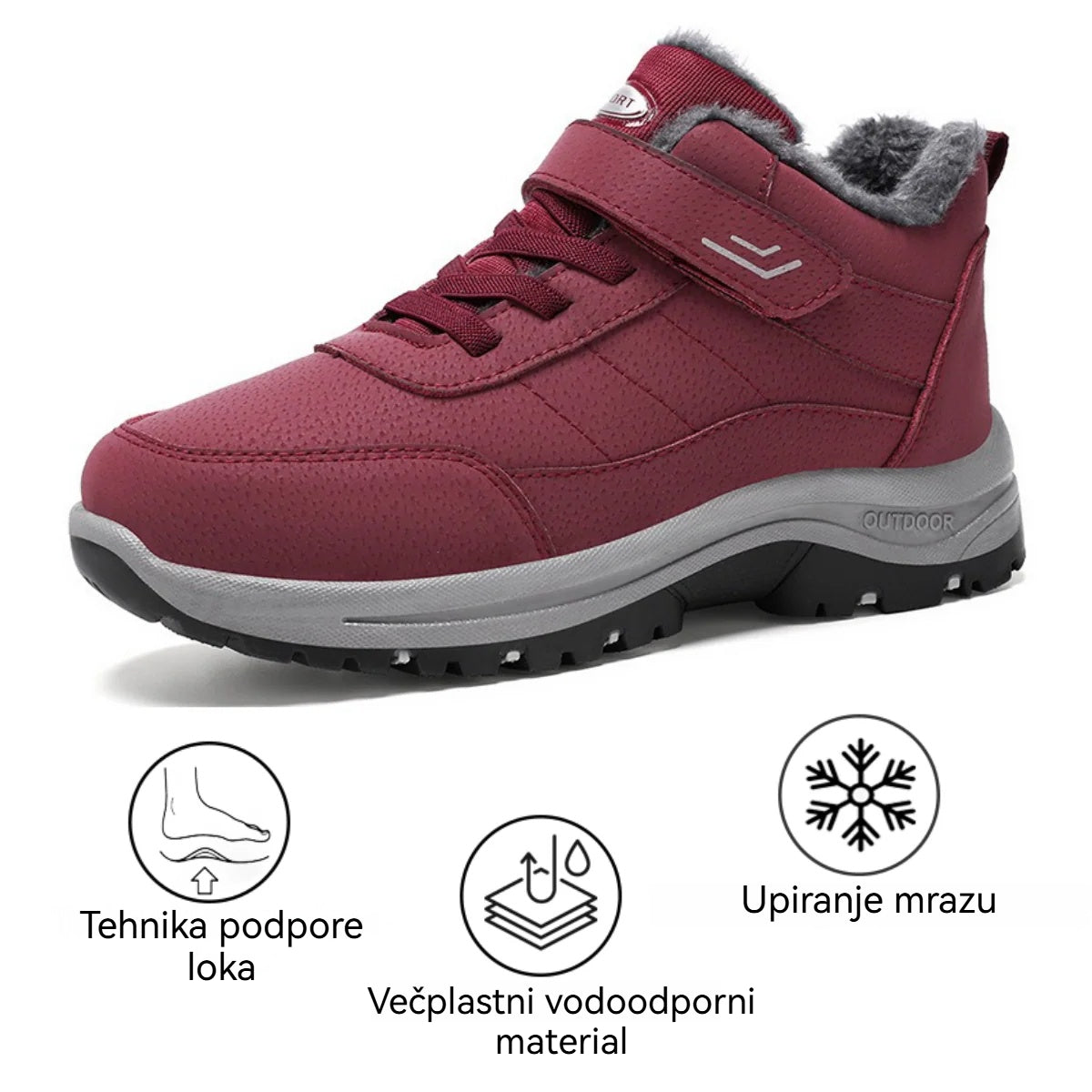 🔥50 % popust! Zimski ortopedski čevlji Vernoan® s podporo za stopalni lok in volneno podlogo. 🦶Poskrbite za udobje in toploto vaših stopal! (Unisex)