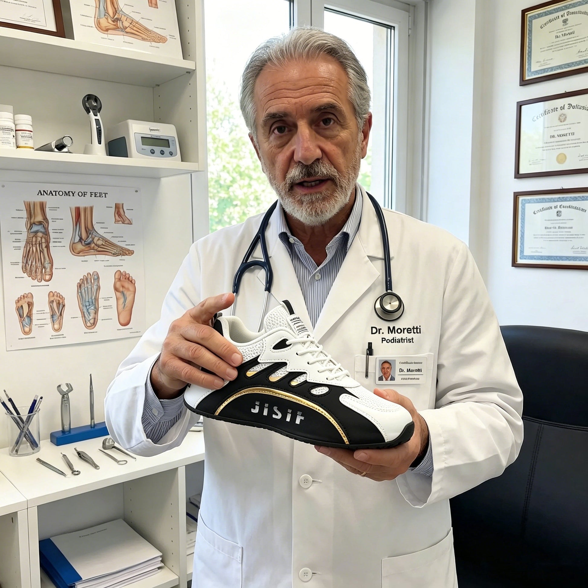 🎁Zadnji dan za izkoriščanje 50 % popusta! Ne zamudite te priložnosti! ⏰Olajšajte bolečine v stopalih in plantarni fasciitis: Udobni in zračni ortopedski čevlji🔴