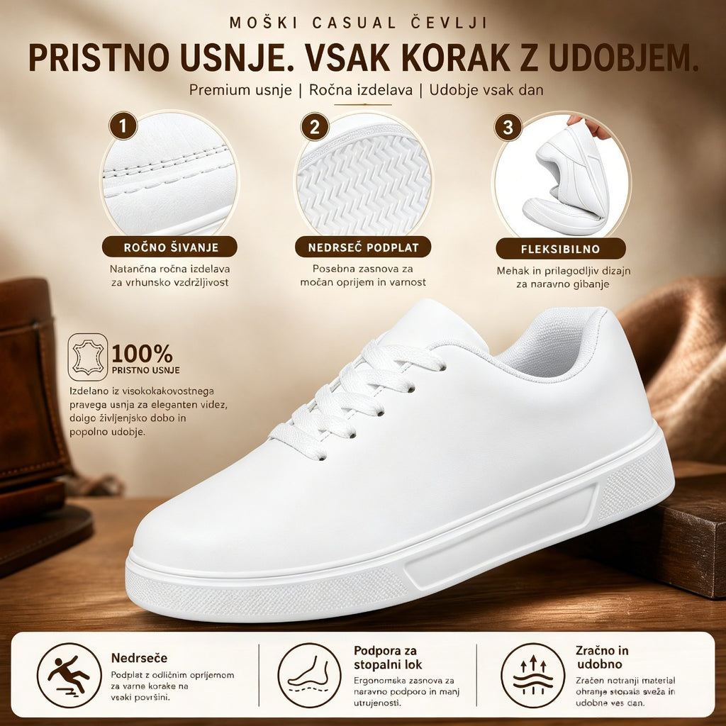 🎁Poslední den s 50% slevou! | Prémiové ergonomické boty z pravé kůže 👞 Protiskluzové a voděodolné ✅ Podpora klenby, unisex