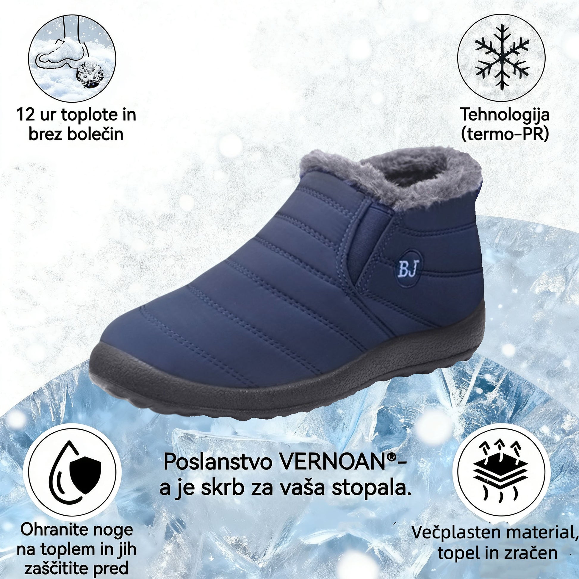 🔥Današnja posebna ponudba: 70 % popust!⏰ - Zimski škornji Vernoan®, luksuzni italijanski ortopedski čevlji iz semiša. 👍Opora za stopalski lok, poslovite se od bolečin v stopalih.