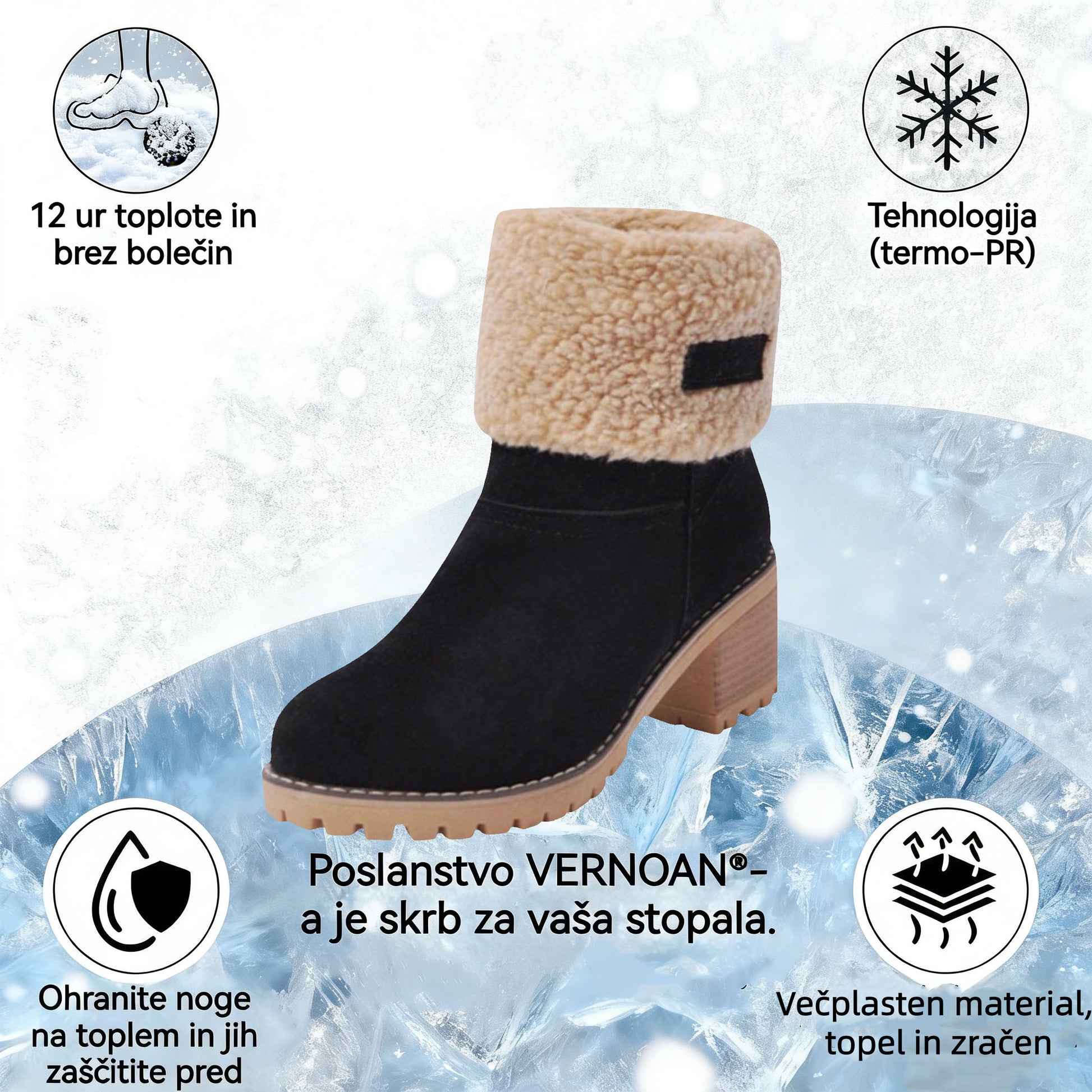 🔥Časovno omejena ponudba, danes 70 % popust! ⏰ - VERNOAN® nedrseči, topli škornji, znanstveno zasnovani ortopedski čevlji, ki učinkovito lajšajo bolečine v stopalih, hrbtu in kolenih!