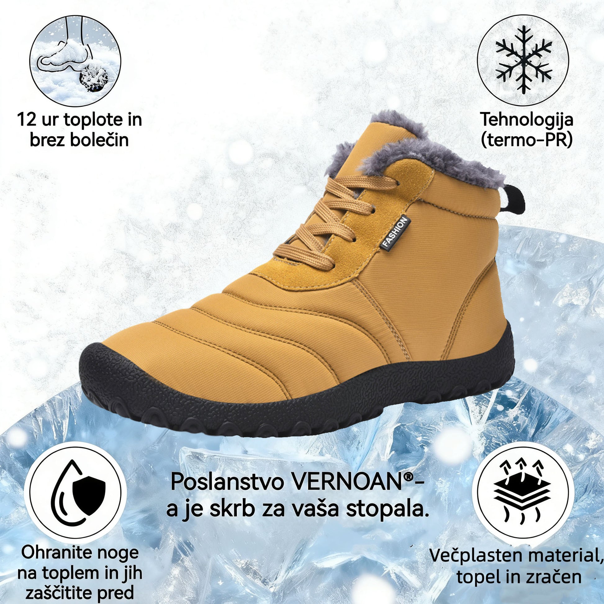 VERNOAN® - Ergonomsko oblikovani zimski ortopedski čevlji, ki lajšajo bolečine v stopalih, kolenih in hrbtu - unisex