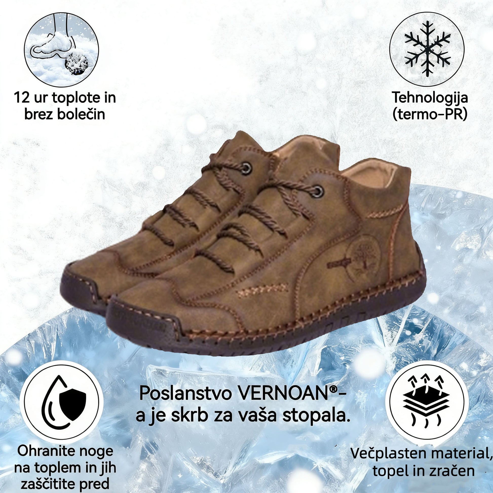 🔥Danes s 70 % popustom v omejenem času!⏰ - VERNOAN® nedrseči, topli pohodniški čevlji, znanstveno zasnovani ortopedski čevlji, ki učinkovito lajšajo bolečine v stopalih, hrbtu in kolenih!