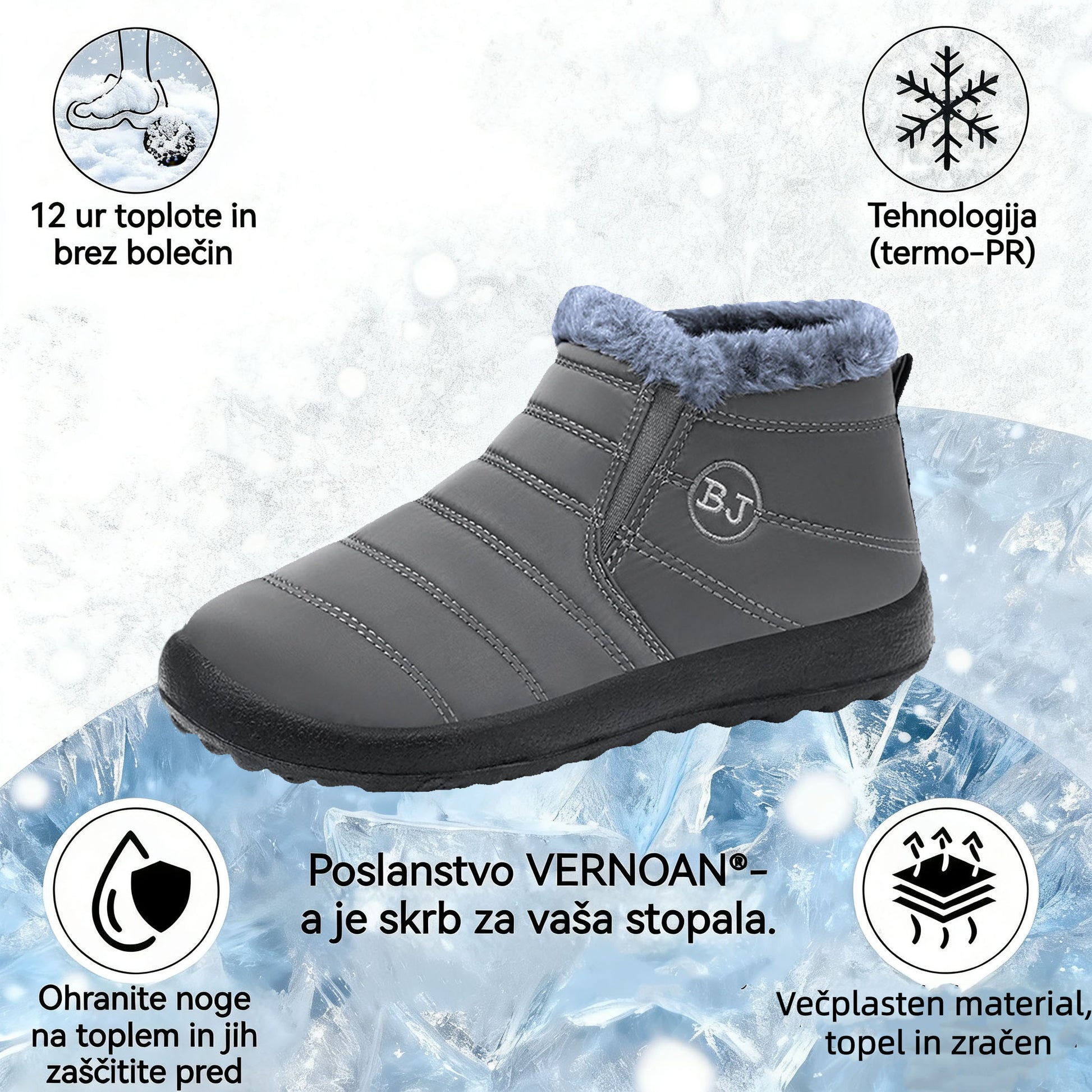 🔥Današnja posebna ponudba: 70 % popust!⏰ - Zimski škornji Vernoan®, luksuzni italijanski ortopedski čevlji iz semiša. 👍Opora za stopalski lok, poslovite se od bolečin v stopalih.