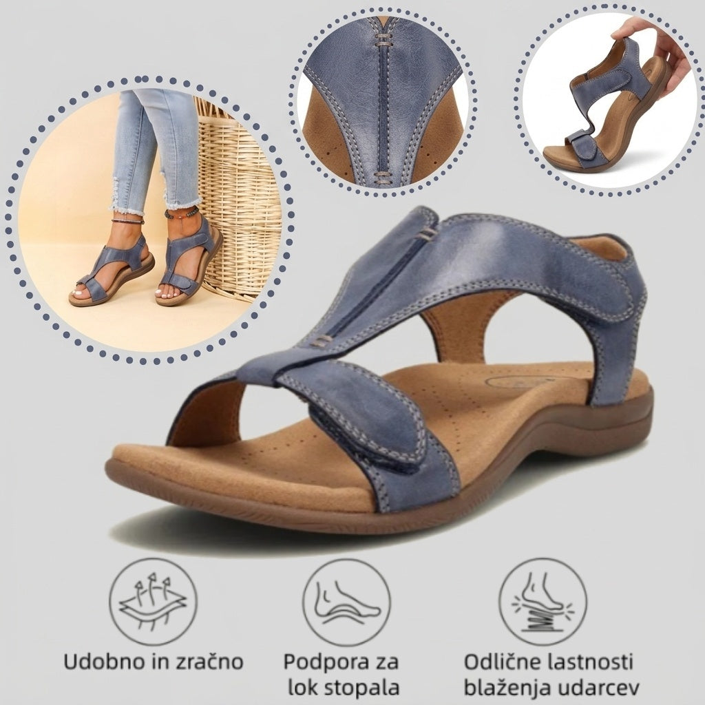 【🎁Zadnji dan po polovični ceni! Ne zamudite!】Ortopedski in udarno blažilni sandali z ergonomsko zasnovo za udobnejšo hojo👞