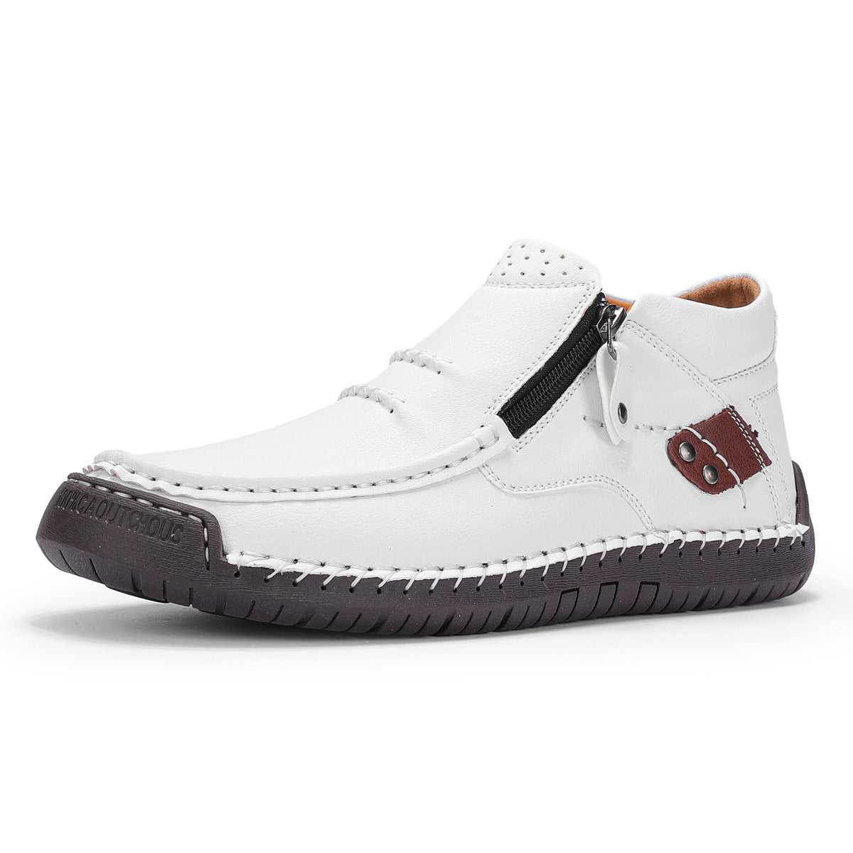 (⏰ Časovno omejena ponudba - 50 % popust) - Ročno izdelani moški gležnjarji iz vrhunskega usnja - Širok prst, podpora stopalskega loka, lahki, udobni, nedrseči in vodoodporni.