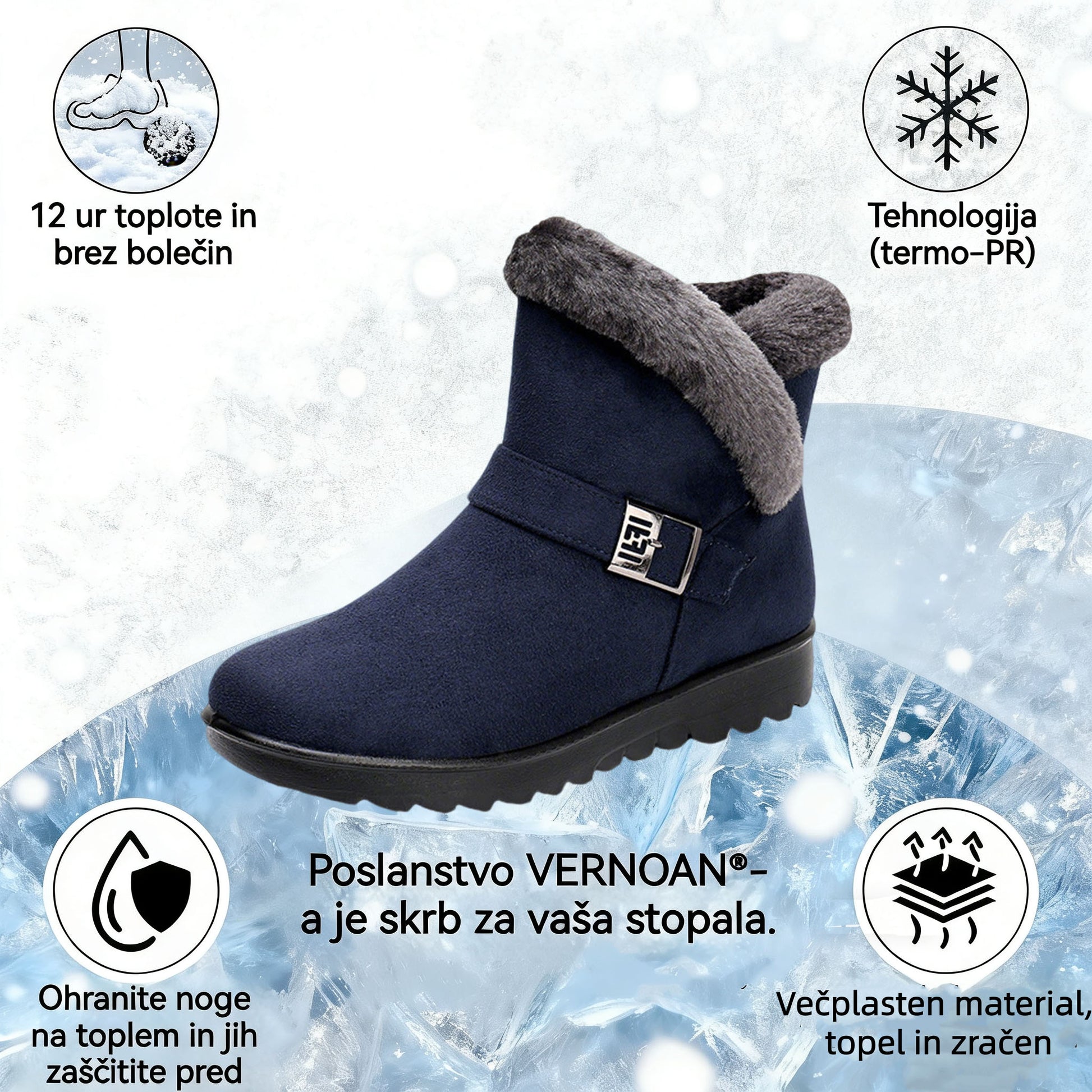 VERNOAN® nedrseči in topli zimski škornji | Ergonomsko oblikovani ortopedski čevlji, ki lajšajo bolečine v hrbtu, nogah in sklepih.