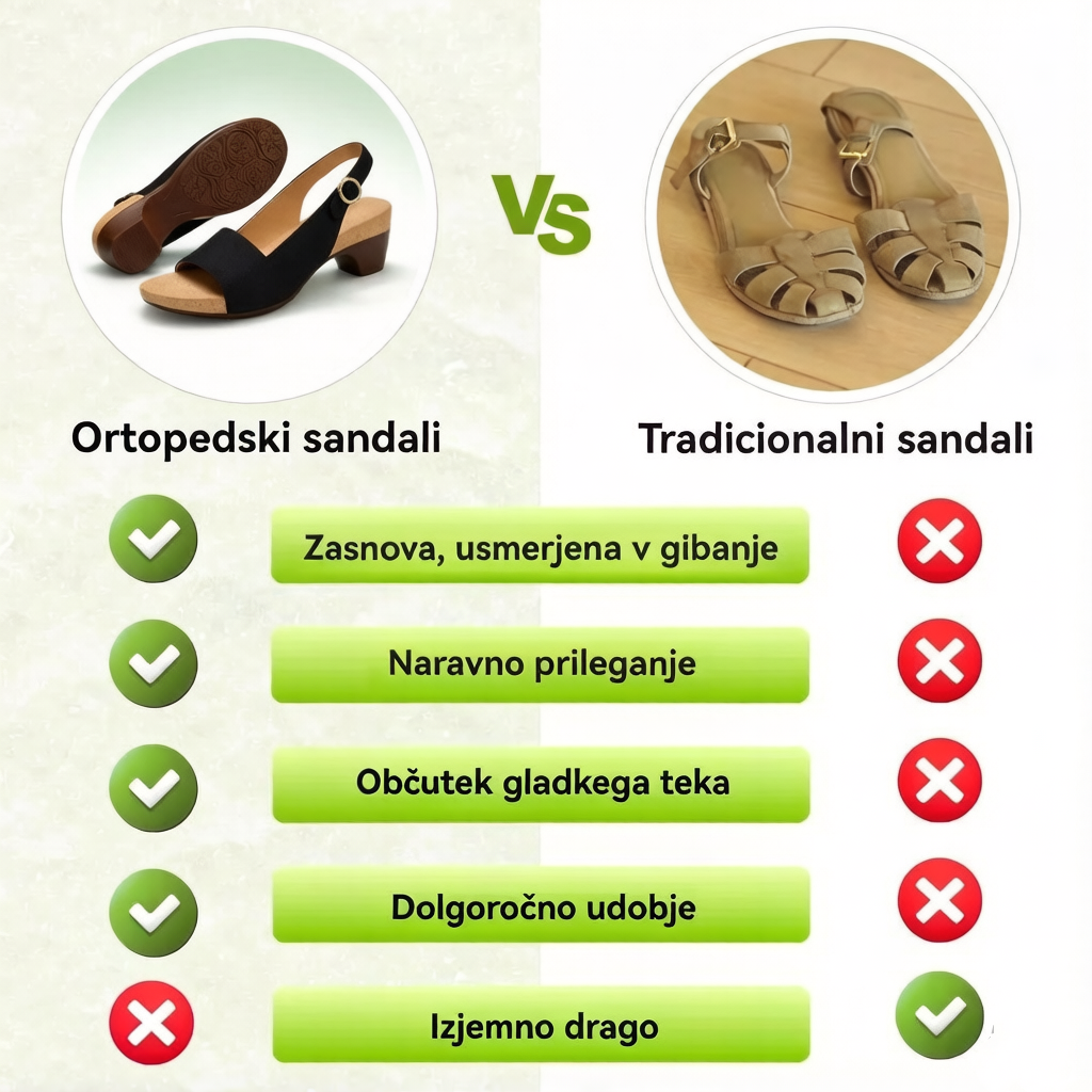 Udobni sandali VERNOAN® z nedrsečim podplatom – vrhunsko udobje – originalna oblika.
