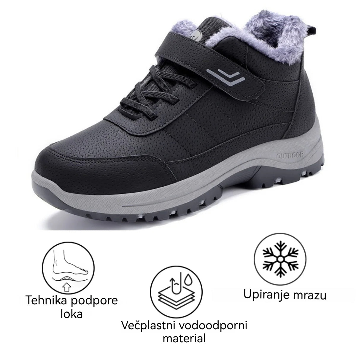 🔥50 % popust! Zimski ortopedski čevlji Vernoan® s podporo za stopalni lok in volneno podlogo. 🦶Poskrbite za udobje in toploto vaših stopal! (Unisex)