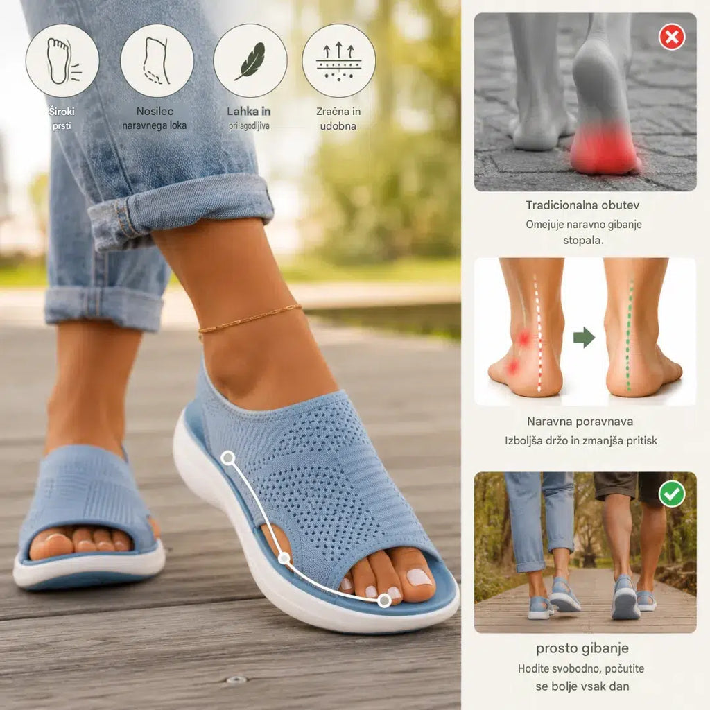 ⏰ Samo danes -50%!  👡 Udobni sandali z oporo za stopalni lok 🦶 Ergonomska zasnova za celodnevno udobje pri hoji ✅