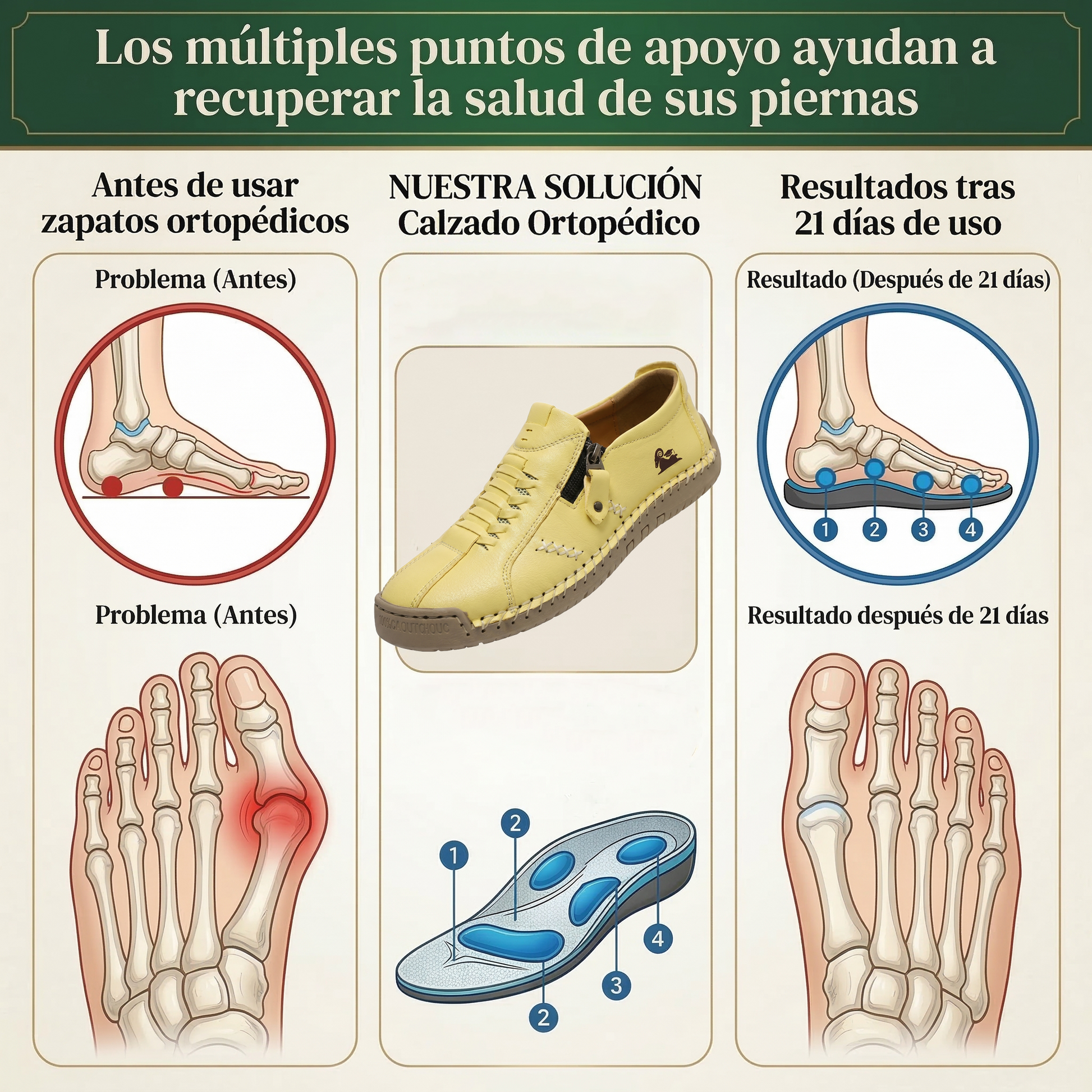 🔥 ¡Oferta especial de hoy con un 60% de descuento 🎁Mocasines de Piel con Cremallera para Mujer, Zapatos Cómodos Ergonómicos, Calzado Casual para Caminar Sin Cordones