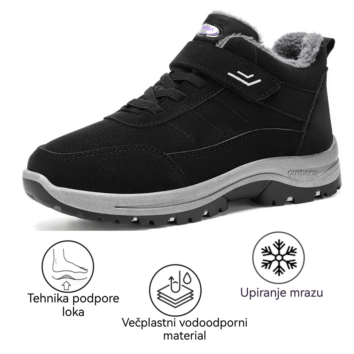 🔥50 % popust! Zimski ortopedski čevlji Vernoan® s podporo za stopalni lok in volneno podlogo. 🦶Poskrbite za udobje in toploto vaših stopal! (Unisex)