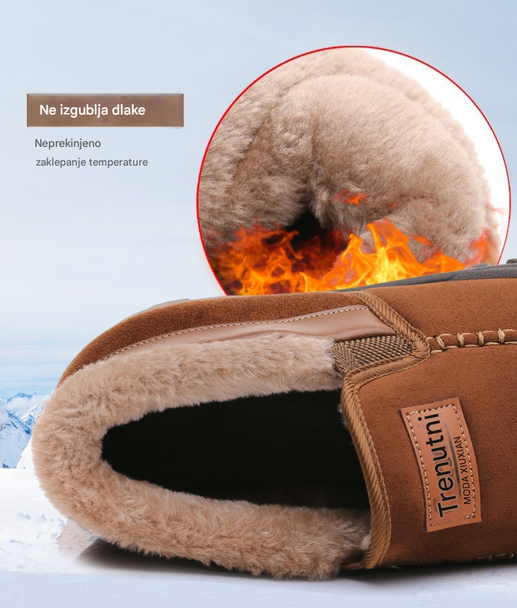🔥50 % popust! Vernoan® zimski ortopedski čevlji-Moški udobni vodoodporni in topli snežni škornji iz kravje kože