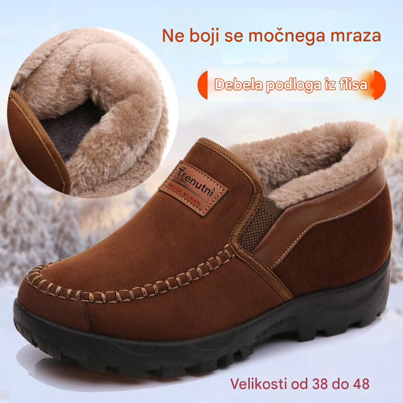 🔥50 % popust! Vernoan® zimski ortopedski čevlji-Moški udobni vodoodporni in topli snežni škornji iz kravje kože